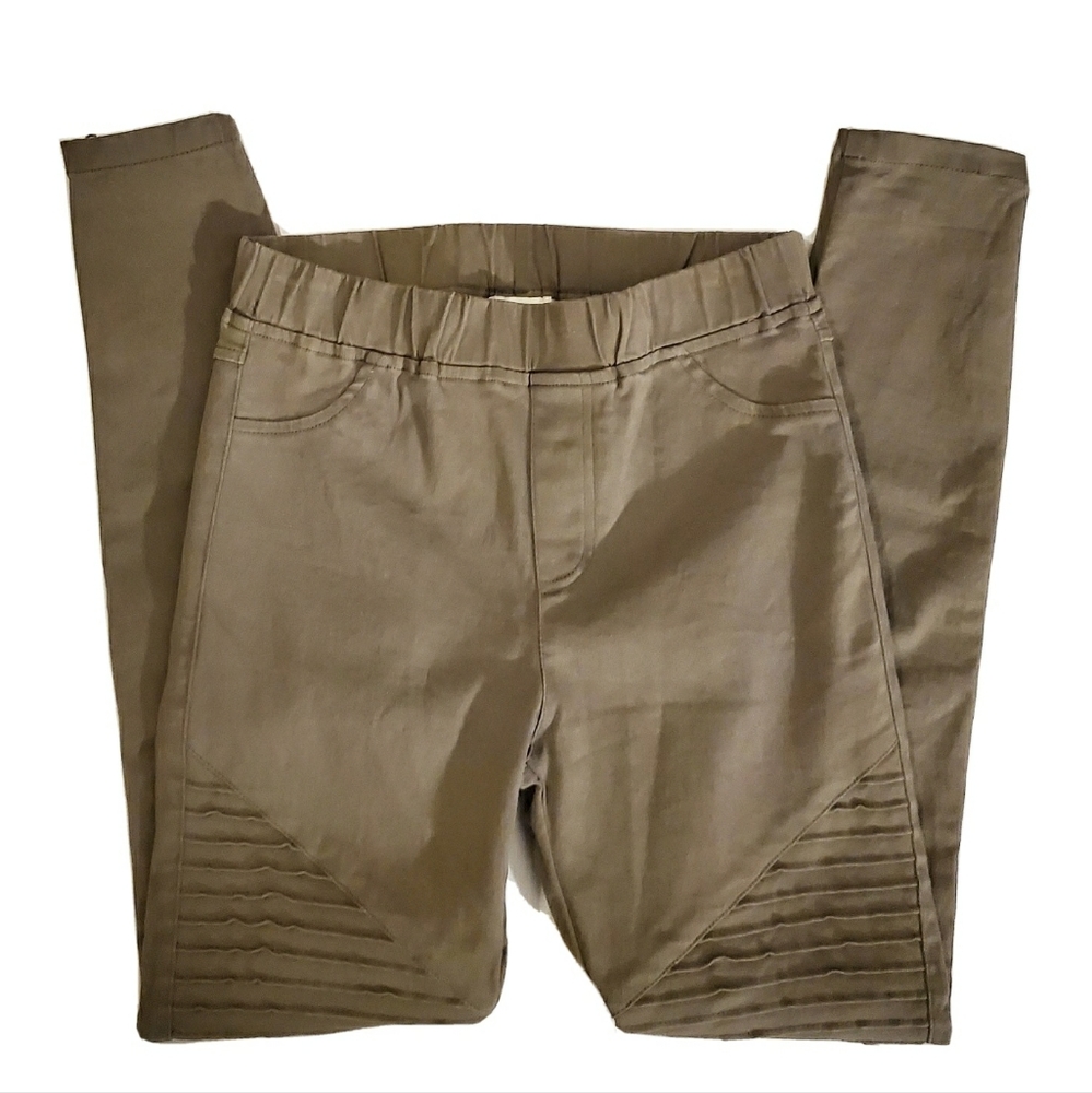 🔥SALE🔥Umgee Olive Green Motto Pull On Skinny Pants S